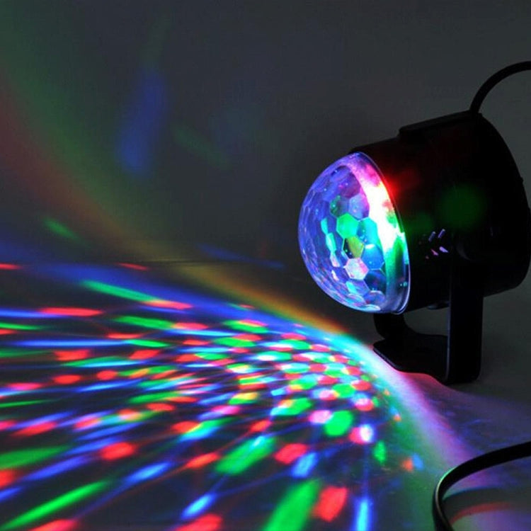 YouOKLight YK2278 3W Attivato dal suono DJ Illuminazione per feste RBG Lampada stroboscopica a sfera da discoteca Luce par da palco con 7 modalità, senza telecomando