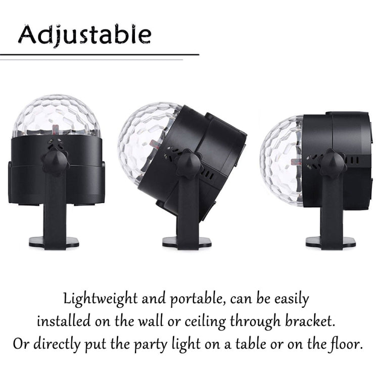 YouOKLight YK2278 3W Attivato dal suono DJ Illuminazione per feste RBG Lampada stroboscopica a sfera da discoteca Luce par da palco con 7 modalità, senza telecomando