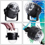 YouOKLight YK2278 3W Attivato dal suono DJ Illuminazione per feste RBG Lampada stroboscopica a sfera da discoteca Luce par da palco con 7 modalità, senza telecomando