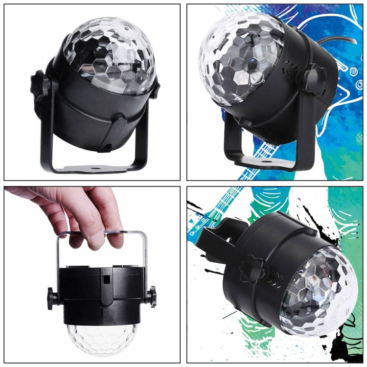 YouOKLight YK2278 3W Attivato dal suono DJ Illuminazione per feste RBG Lampada stroboscopica a sfera da discoteca Luce par da palco con 7 modalità, senza telecomando