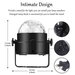 YouOKLight YK2278 3W Attivato dal suono DJ Illuminazione per feste RBG Lampada stroboscopica a sfera da discoteca Luce par da palco con 7 modalità, senza telecomando