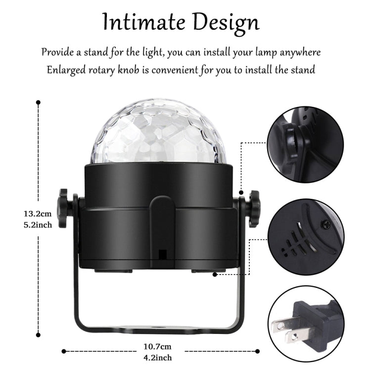 YouOKLight YK2278 3W Attivato dal suono DJ Illuminazione per feste RBG Lampada stroboscopica a sfera da discoteca Luce par da palco con 7 modalità, senza telecomando