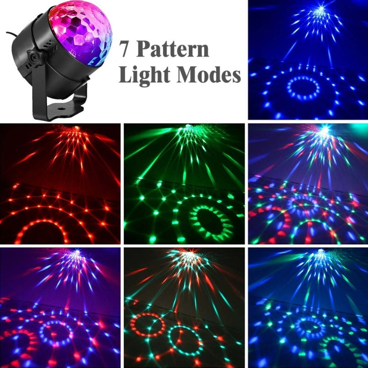 YouOKLight YK2278 3W Attivato dal suono DJ Illuminazione per feste RBG Lampada stroboscopica a sfera da discoteca Luce par da palco con 7 modalità, senza telecomando