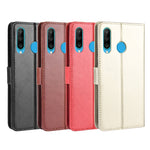 Custodia in pelle Flip orizzontale retrò Crazy Horse per Huawei Enjoy 9s (P Smart+ 2019), con supporto e slot per schede e cornice per foto