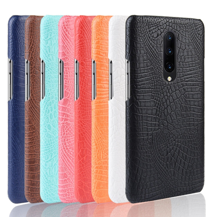 Custodia PC + PU antiurto in coccodrillo per OnePlus 7 Pro