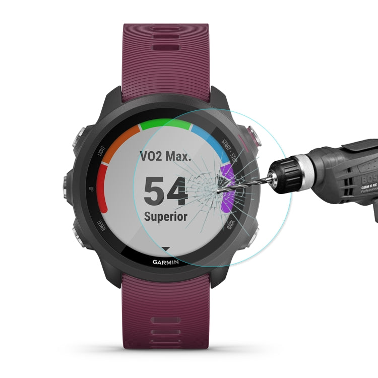 ENKAY Hat-Prince 0.2mm 9H 2.15D Pellicola in vetro temperato con bordo curvo per Garmin Forerunner 245M