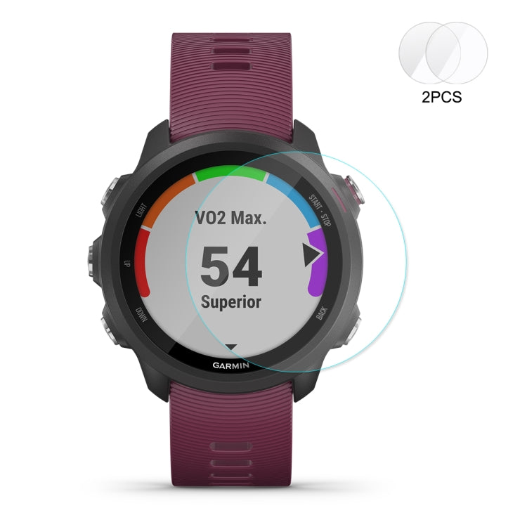 2 PZ ENKAY Hat-Prince 0.2mm 9H 2.15D Pellicola in vetro temperato con bordo curvo per Garmin Forerunner 245M