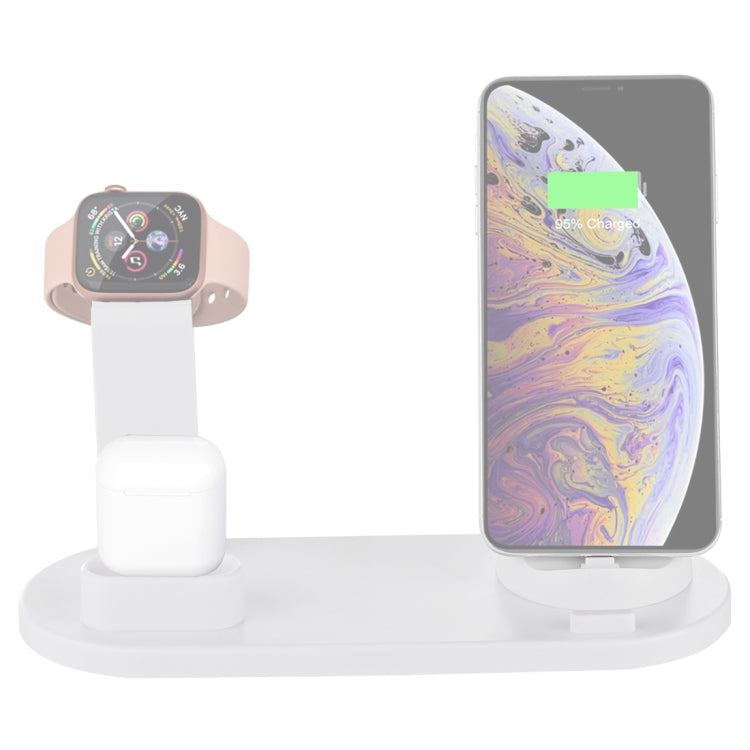 Base di ricarica wireless ruotabile HQ-UD15 con supporto per telefoni/iWatch/AirPods (argento), Silver (with wireless charging), without Wireless Charging White, without Wireless Charging Black, White (with wireless charging)