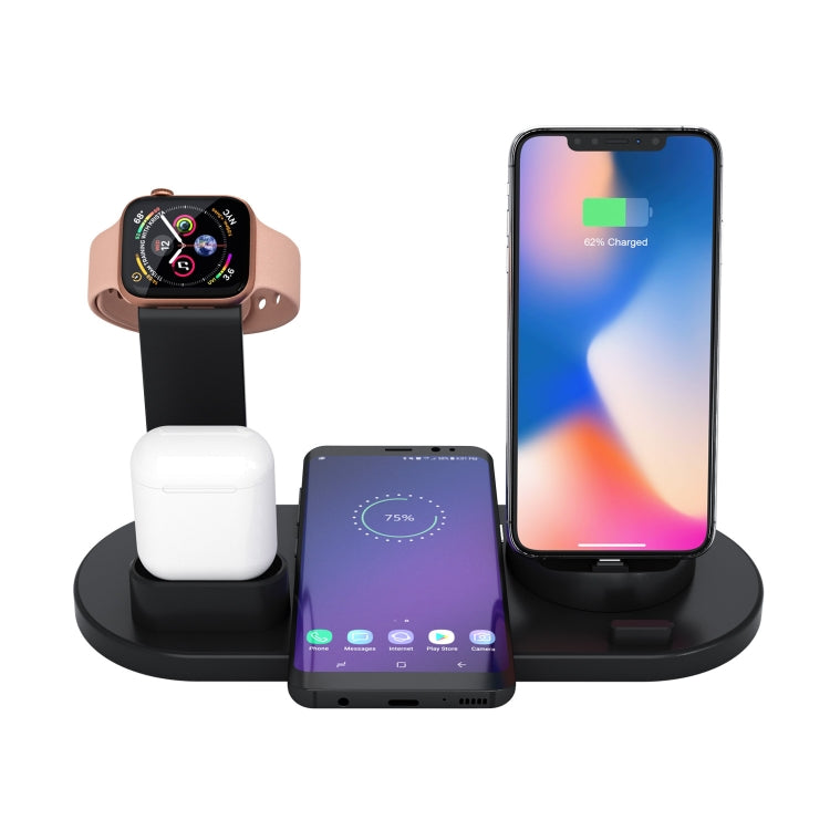 Base di ricarica wireless ruotabile HQ-UD15 con supporto per telefoni/iWatch/AirPods (argento), Silver (with wireless charging), without Wireless Charging White, without Wireless Charging Black, White (with wireless charging)