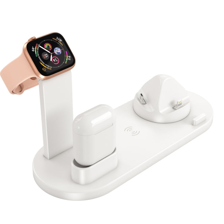 Base di ricarica wireless ruotabile HQ-UD15 con supporto per telefoni/iWatch/AirPods (argento), Silver (with wireless charging), without Wireless Charging White, without Wireless Charging Black, White (with wireless charging)