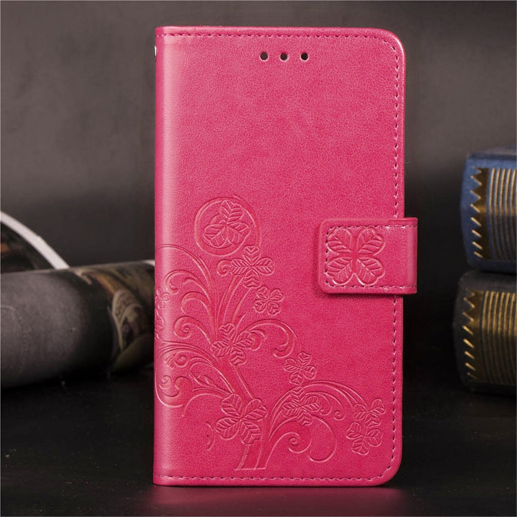 Custodia in pelle con motivo a fiori pressati Lucky Clover per Huawei Honor 9X Pro, con supporto, fessure per carte, portafoglio e cinturino da polso, For Huawei Honor 9X Pro
