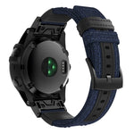 Cinturino per cinturino da polso in tela e pelle per Garmin Fenix5x Plus Fenix3, cinturino da polso Dimensioni: 150 + 110 mm