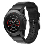 Cinturino per cinturino da polso in tela e pelle per Garmin Fenix5x Plus Fenix3, cinturino da polso Dimensioni: 150 + 110 mm