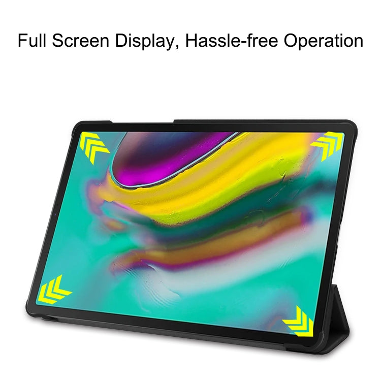 ENKAY Custodia intelligente in pelle PU di alta qualità + fondo in plastica con supporto a tre pieghe per Samsung Galaxy Tab S5e 10.5 T720 / T725, For Galaxy Tab S5e