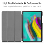 ENKAY Custodia intelligente in pelle PU di alta qualità + fondo in plastica con supporto a tre pieghe per Samsung Galaxy Tab S5e 10.5 T720 / T725, For Galaxy Tab S5e