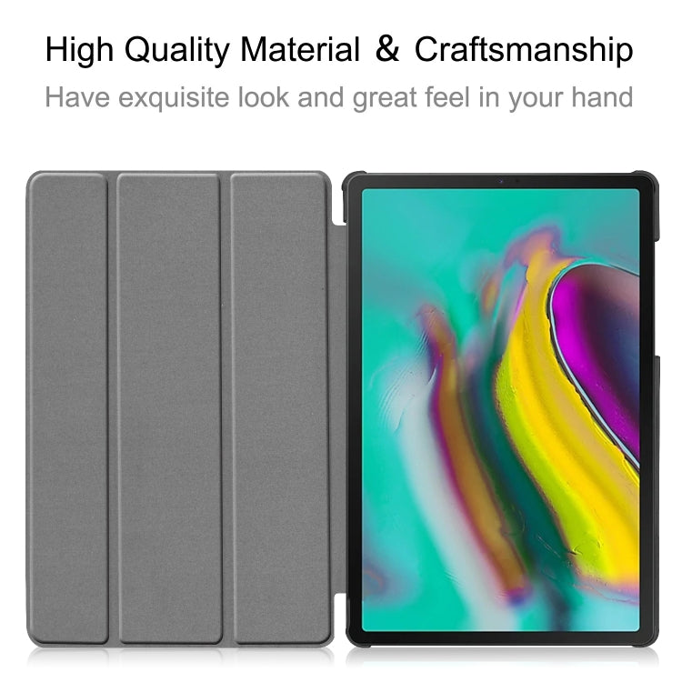ENKAY Custodia intelligente in pelle PU di alta qualità + fondo in plastica con supporto a tre pieghe per Samsung Galaxy Tab S5e 10.5 T720 / T725, For Galaxy Tab S5e