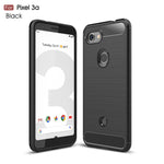 Custodia in TPU in fibra di carbonio con texture spazzolata per Google Pixel 3a, For Google Pixel 3a, Google Pixel 3a