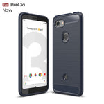 Custodia in TPU in fibra di carbonio con texture spazzolata per Google Pixel 3a, For Google Pixel 3a, Google Pixel 3a