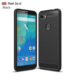 Custodia in TPU in fibra di carbonio con trama spazzolata per Google Pixel 3a XL, For Google Pixel 3a XL, Google Pixel 3a XL