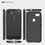 Custodia in TPU in fibra di carbonio con trama spazzolata per Google Pixel 3a XL, For Google Pixel 3a XL, Google Pixel 3a XL