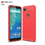 Custodia in TPU in fibra di carbonio con trama spazzolata per Google Pixel 3a XL, For Google Pixel 3a XL, Google Pixel 3a XL
