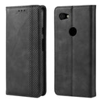 Custodia in pelle a vibrazione orizzontale con struttura retrò Crazy Horse con fibbia magnetica per Google Pixel 3a, con supporto e slot per schede e cornice per foto, For Google Pixel 3a