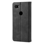 Custodia in pelle a vibrazione orizzontale con struttura retrò Crazy Horse con fibbia magnetica per Google Pixel 3a, con supporto e slot per schede e cornice per foto, For Google Pixel 3a