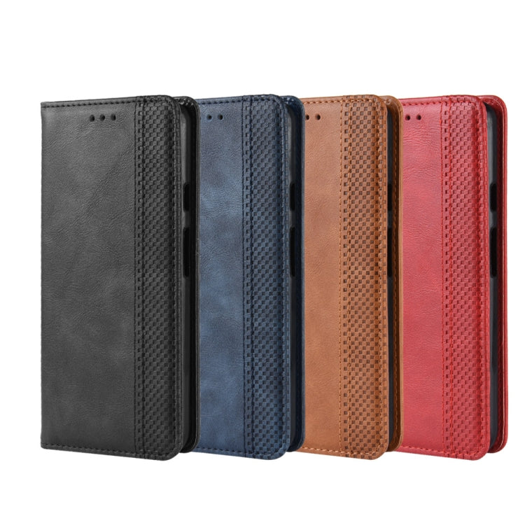 Custodia in pelle a vibrazione orizzontale con struttura retrò Crazy Horse con fibbia magnetica per Google Pixel 3a, con supporto e slot per schede e cornice per foto, For Google Pixel 3a