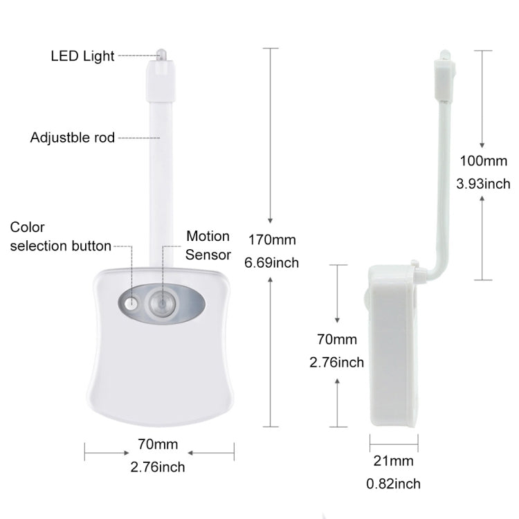 YouOKLight Luce notturna per WC attivata dal movimento, Luce per WC a LED per Bagno