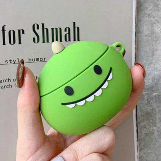 Custodia protettiva Bluetooth per Apple AirPods 1/2 generazione universale wireless con supporto per cuffie per leone e dinosauro, Lion, Dinosaur