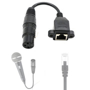 Cavo adattatore XLR 3 pin femmina a RJ45 femmina 15 cm