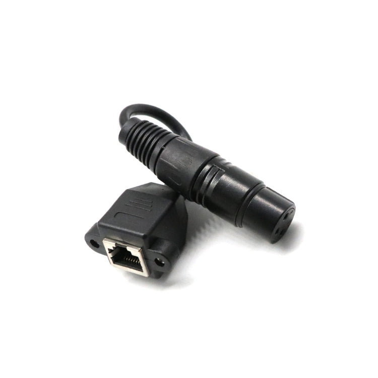 15cm 3 Pin XLR Female to RJ45 Female Network Connector Adapter Converter Cable, 15cm