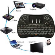 Mini tastiera wireless I8 Max da 2,4 GHz con touchpad ricaricabile Fly Air Mouse Smart Game retroilluminato a 7 colori