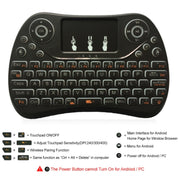 Mini tastiera wireless I8 Max da 2,4 GHz con touchpad ricaricabile Fly Air Mouse Smart Game retroilluminato a 7 colori