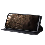 Custodia in pelle a vibrazione orizzontale con struttura retrò Crazy Horse con fibbia magnetica per Motorola One Vision, con supporto, slot per schede e cornice per foto, For MOTO One Vision