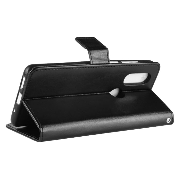 Custodia in pelle flip orizzontale retrò Crazy Horse Texture per Motorola One Vision, con supporto, slot per schede e cornice per foto, For MOTO One Vision