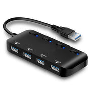 Hub USB 3.0 a 4 porte ultraveloce con switch, USB 3.0