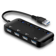 Hub USB 3.0 a 4 porte ultraveloce con switch, USB 3.0