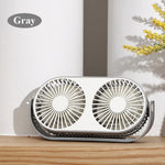 Mini ventilatore USB da tavolo doppia foglia 13cm