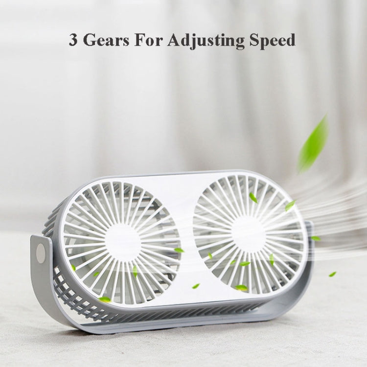 Mini ventilatore USB da tavolo doppia foglia 13cm