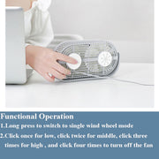 Mini ventilatore USB da tavolo a doppia foglia da tavolo Small Bean