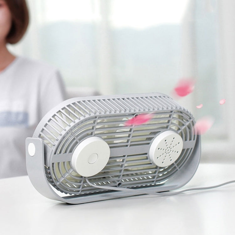 Mini ventilatore USB da tavolo doppia foglia 13cm