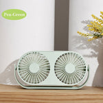 Mini ventilatore USB da tavolo doppia foglia 13cm