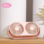 Mini ventilatore USB da tavolo doppia foglia 13cm
