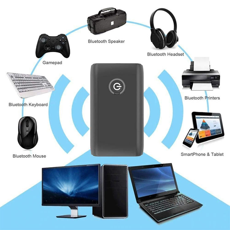 Adattatore Bluetooth B10S 5.0 Trasmettitore Ricevitore Bluetooth Adattatore Bluetooth 2 in 1, black