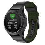 Cinturino per cinturino da polso in tela e pelle per Garmin Fenix 5 Plus, cinturino da polso Dimensioni: 150 + 110 mm