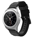 Cinturino per cinturino da polso in tela e pelle per Samsung Gear S2/Galaxy Active 42 mm, cinturino da polso Dimensioni: 135 + 96 mm