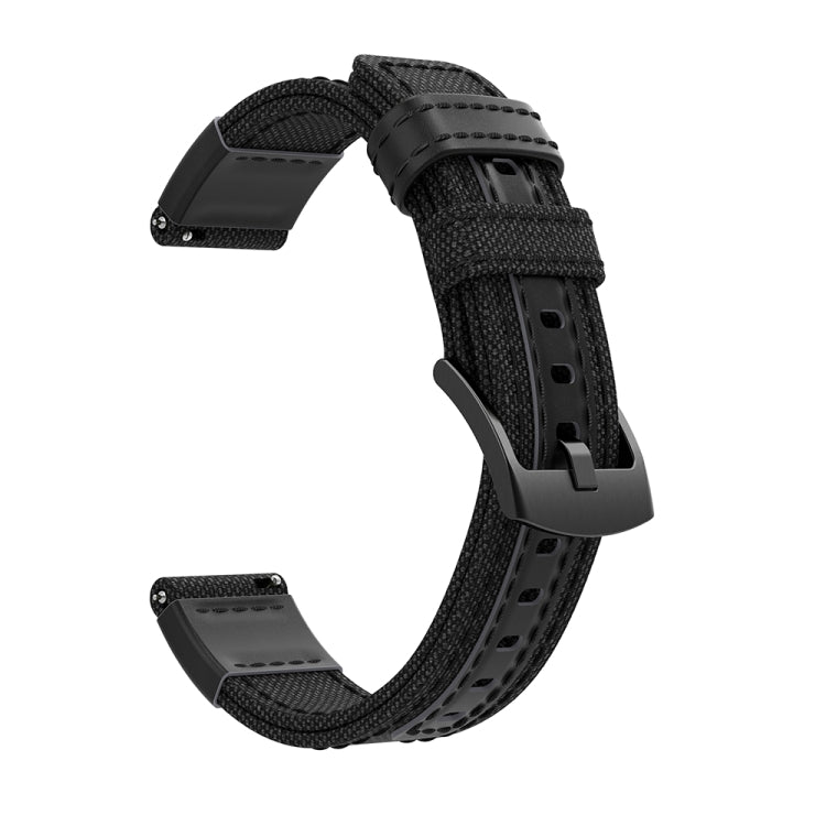 Cinturino per cinturino da polso in tela e pelle per Samsung Gear S2/Galaxy Active 42 mm, cinturino da polso Dimensioni: 135 + 96 mm