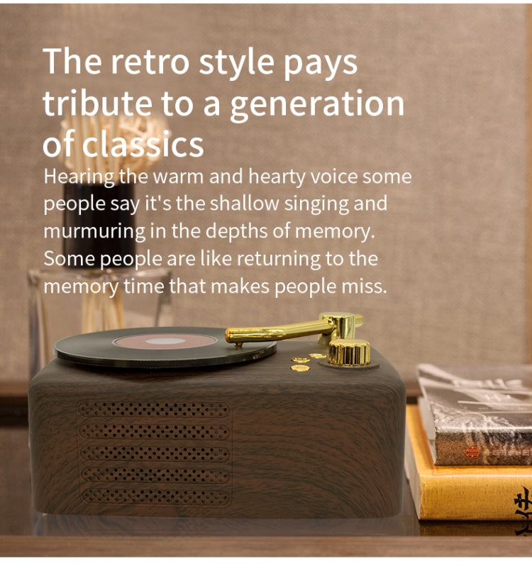 Altoparlante Bluetooth Retrò con Radio FM T12 Marrone