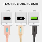 Spegnimento automatico intelligente Linea di ricarica per lega di zinco per la linea di dati luminosi della lampada da corsa Apple, black, white, glod, rose gold